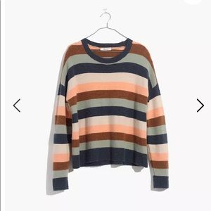 Madewell pullover sweater in elmwood stripe small